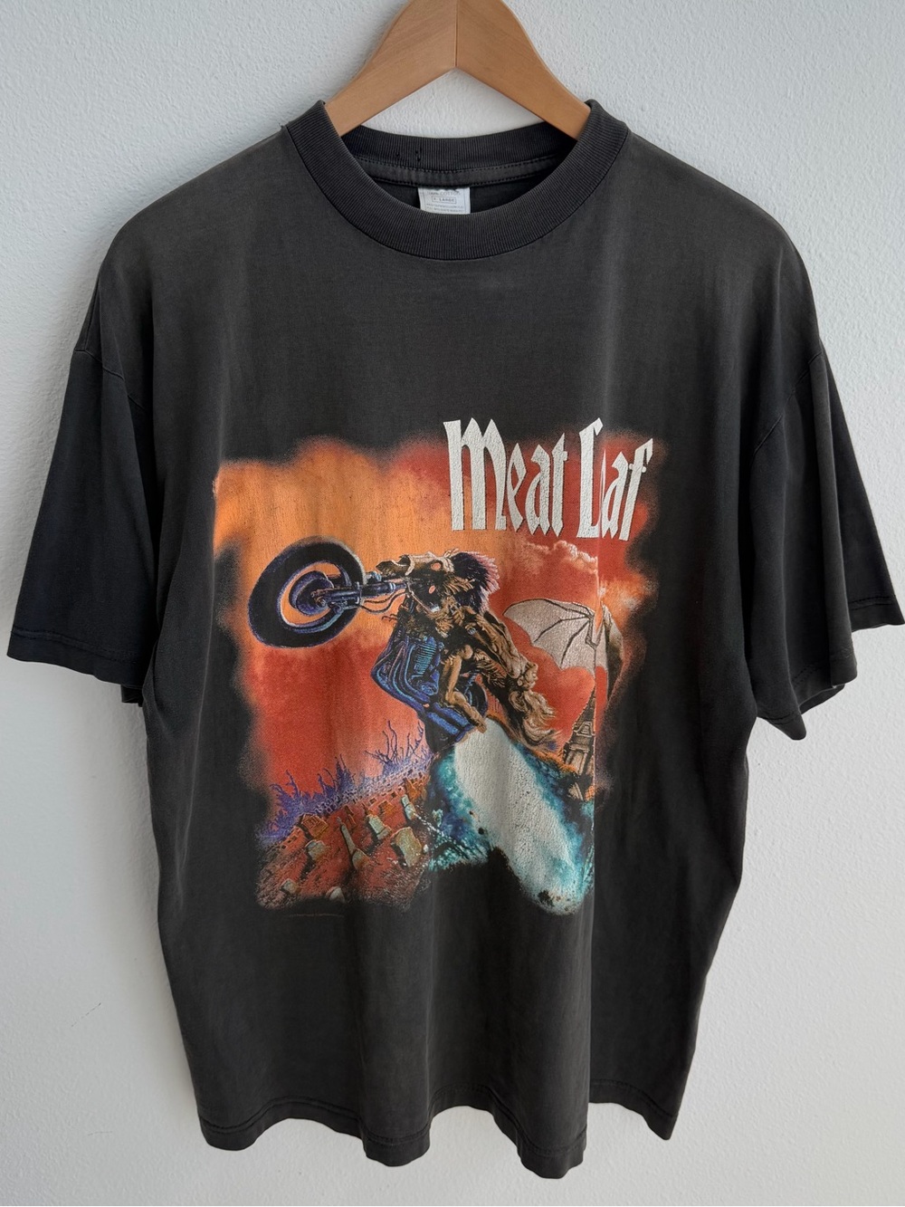 Vintage Meatloaf Bat Out of Hell World Tour Men's Graphic T-Shirt 90s